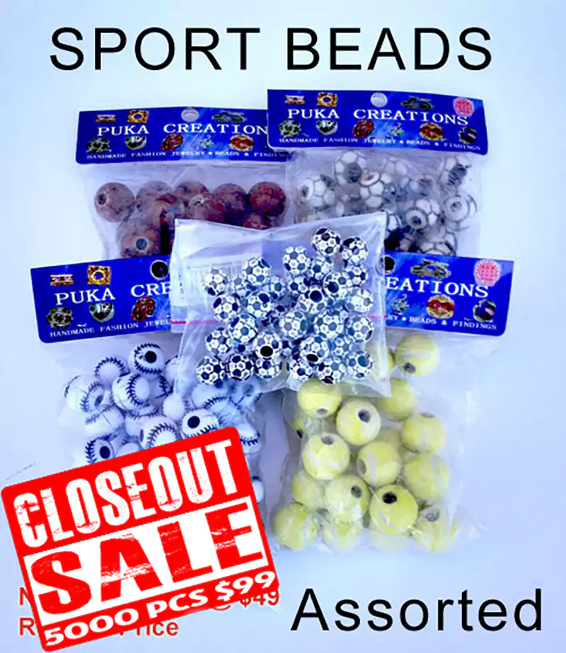 Sport Beads - Closeout 5000 Pcs.